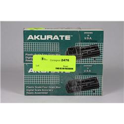 AKURATE: LOT OF2-  4 GRAM SCALES