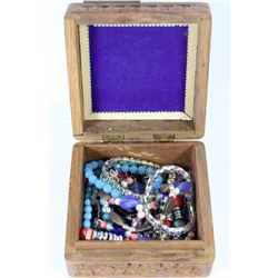 WOODEN CARVED JEWELLERY BOX WITH FASHION