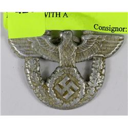 GERMAN NAZI POLICE HAT EAGLE MARKED WITH A