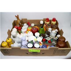 FLAT OF SALT AND PEPPER SHAKER COLLECTIONS