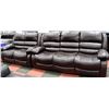 Image 1 : NEW MARTIN BROWN LEATHERETTE  RECLINING 82"