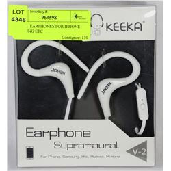 KEEKA  EARPHONES FOR IPHONE SAMSUNG ETC