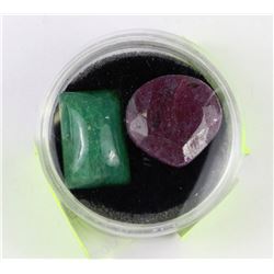 #34-NATURAL RUBY AND EMERALD 45TCW