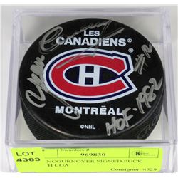 IVAN COURNOYER SIGNED PUCK WITH COA