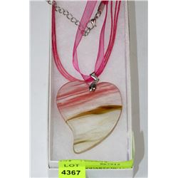 CHERRY QUARTZ HEART PENDANT