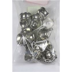 BAG OF 20 STAINLESS STEEL RINGS