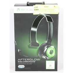 XBOX 360 -AFTERGLOW WIRED COMMUNICATOR - BLK/GREEN