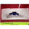 Image 1 : #20-.925 SILVER WITH NATURAL BLUE SAPPHIRE AND CZ