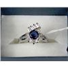 Image 1 : #19--.925 SILVER WITH NATURAL BLUE SAPPHIRE AND CZ