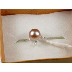 #14.925 SILVER FRESH WATER PEARL SIZE 4.5 PURPLE