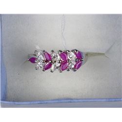 #6-.925 SILVER NATURAL RUBY RING SIZE 7