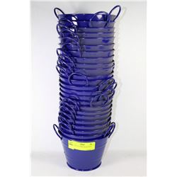 LOT OF 24 -6" STEEL PLANT POTS