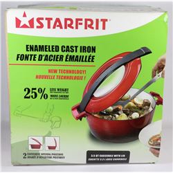 STARFRIT ENAMELED CAST IRON 3.5 QT.