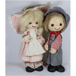 VINTAGE HANDMADE BOTTLE DOLLS - BOY & GIRLS