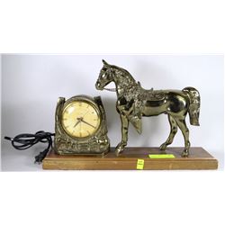 ANTIQUE BIG BEN  HORSE CLOCK WORKING