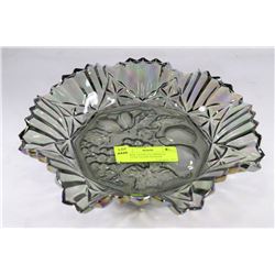 FEDERAL GLASS CO. SMOKED CARNIVAL GLASS PIONEER