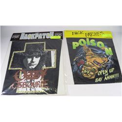 LOT OF 2 BACK PATCHES "POISON & OZZY OZBOURNE"