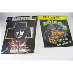 LOT OF 2 BACK PATCHES "POISON & OZZY OZBOURNE"