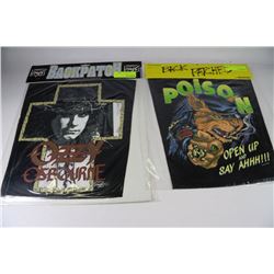 LOT OF 2 BACK PATCHES "POISON & OZZY OZBOURNE"