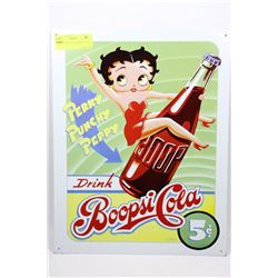 BETTY BOOP METAL BOOPSI COLA SIGN