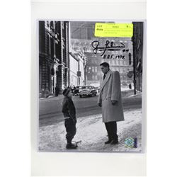 #4 JEAN BELIVEAU HOF 1972 SIGNED PICTURE WITH COA