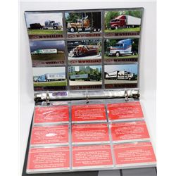 BINDER OF 18 WHEELER COLLECTOR CARD SET