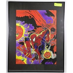 LARGE SIGNED SPIDERMAN PAINTING