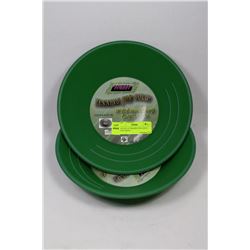LOT OF 2-10" PROSPECTING GOLD PANS GREEN
