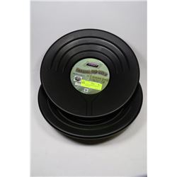 LOT OF 2-14" PROSPECTING GOLD PANS BLACK