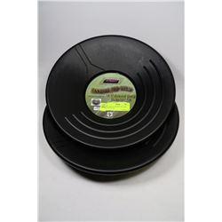 LOT OF 2-14" PROSPECTING GOLD PANS BLACK