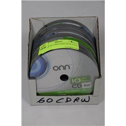 60 PACK OF CDRW DISKS BULK PACK