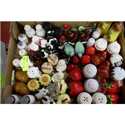 FLAT OF SALT AND PEPPER SHAKER COLLECTION