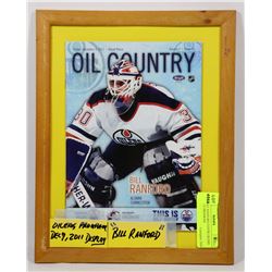 2011 BILL RANFORD COVER OILERS HOCKEY PROGRAM