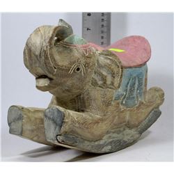 WOODEN ROCKING ELEPHANT