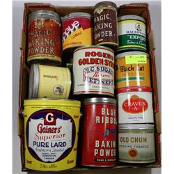 FLAT OF VINTAGE TIN COLLECTION