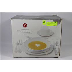 20-PC PLATINUM RIM DINNERWARE SET - NEW