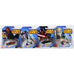 LOT OF 4 HOT WHEELS STAR WARS COLLECTIBLES INCL.