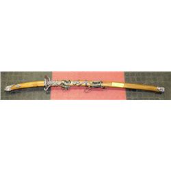 DECORATIVE SWORD WITH DRAGON AND SNAKE ORNAMENTS