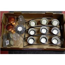 FLAT OF DECORATIVE CANDLE & TEALIGHT HOLDERS