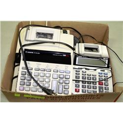 FLAT WITH 3 OFFICE CALCULATORS INCL. CANON P-23DH