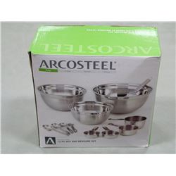 NEW 12PC. ARCOSTEEL MIX & MEASURE SET