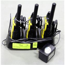 3-MOTOROLA  WALKIE TALKIES WITH CHARGER