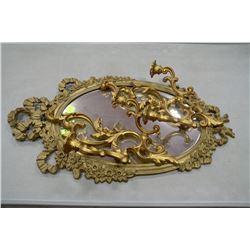 ESTATE VINTAGE 3PC MIRROR AND CANDLEHOLDER SET