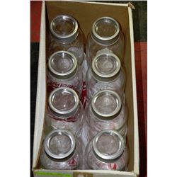 BOX OF 8 QUART LARGE CANNING JARS  MADE IN CANADA