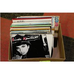 BOX OF LP RECORDS INCLUDING ROCK
