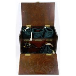 BOMBAY WOODEN BOX WITH SHOE SHINE KIT *ORIGINAL*
