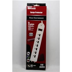 NEW WOODS 7 OUTLET SURGE PROTECTOR