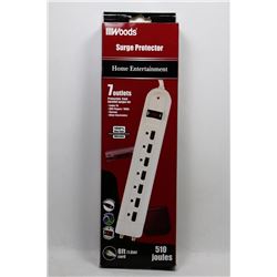 NEW WOODS 7 OUTLET SURGE PROTECTOR