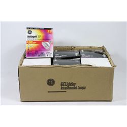 CASE OF 6-50WATT 120V INCANDESCENT LIGHTBULBS