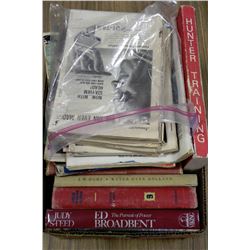 BOX OF VINTAGE BOOKS INCLUDING MECHANICS ILLUS.